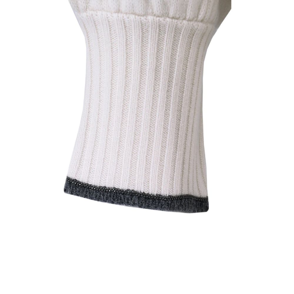 Brunello Cucinelli White Cashmere Sweater