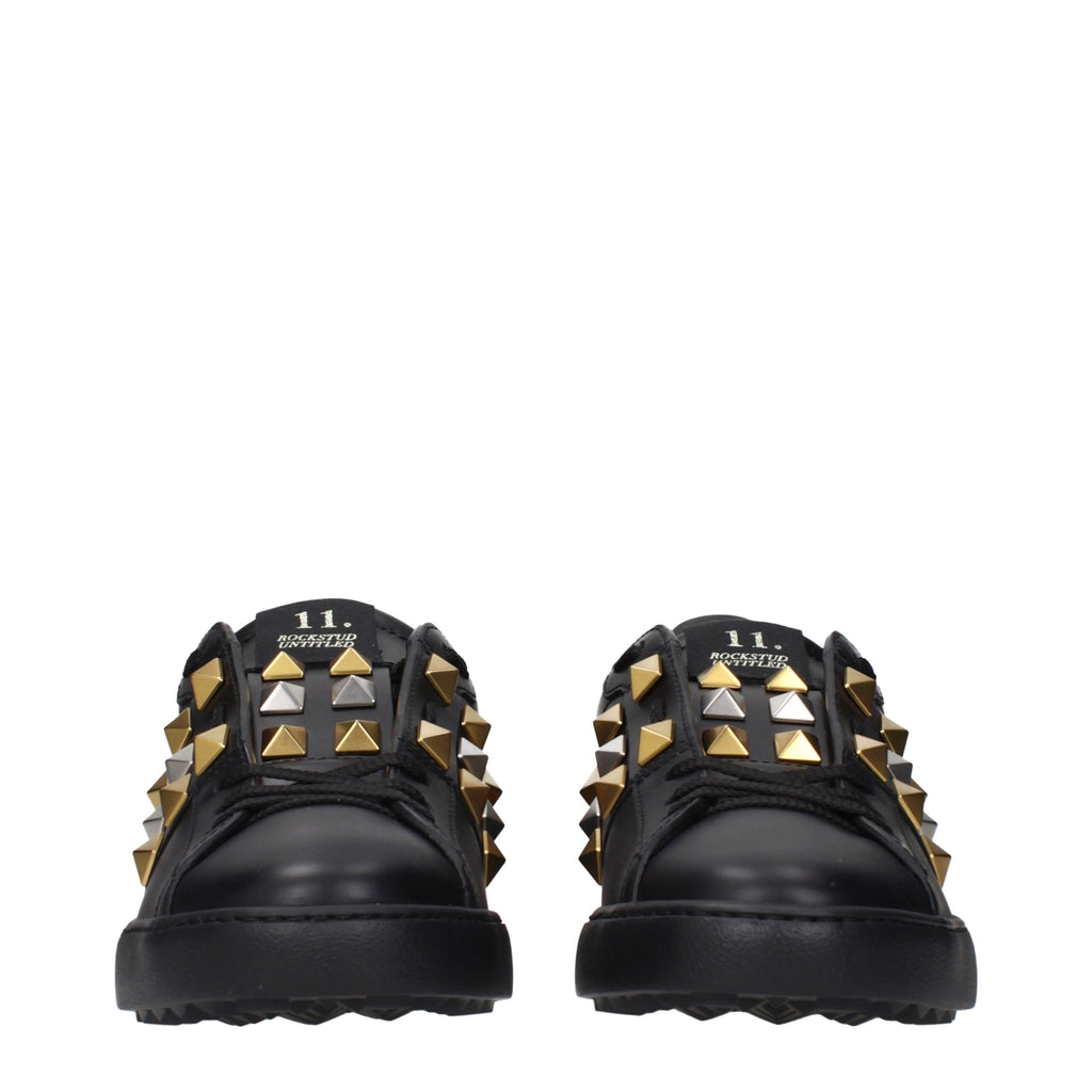 Valentino Garavani Black Leather Sneakers