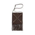 Valentino Garavani Brown Calf Leather Bos Taurus Shoulder Bag