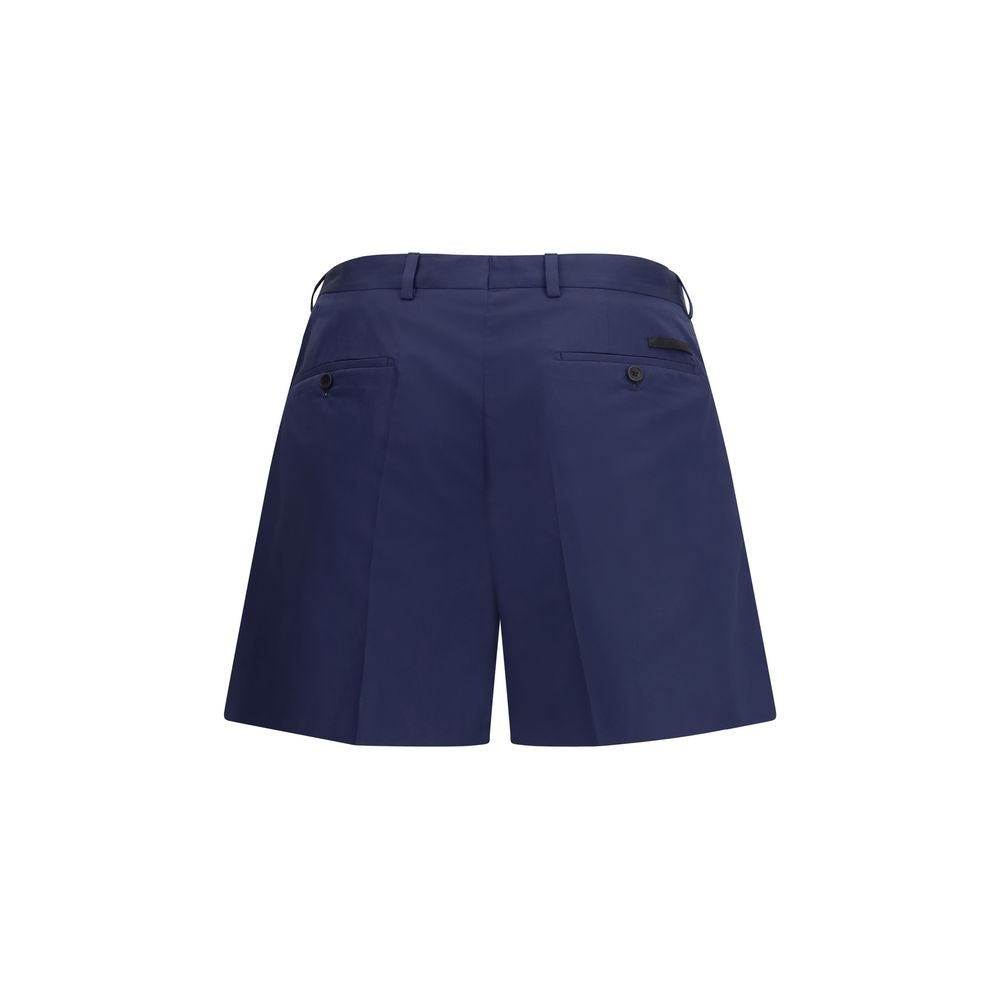Prada Blue Cotton Bermuda Shorts