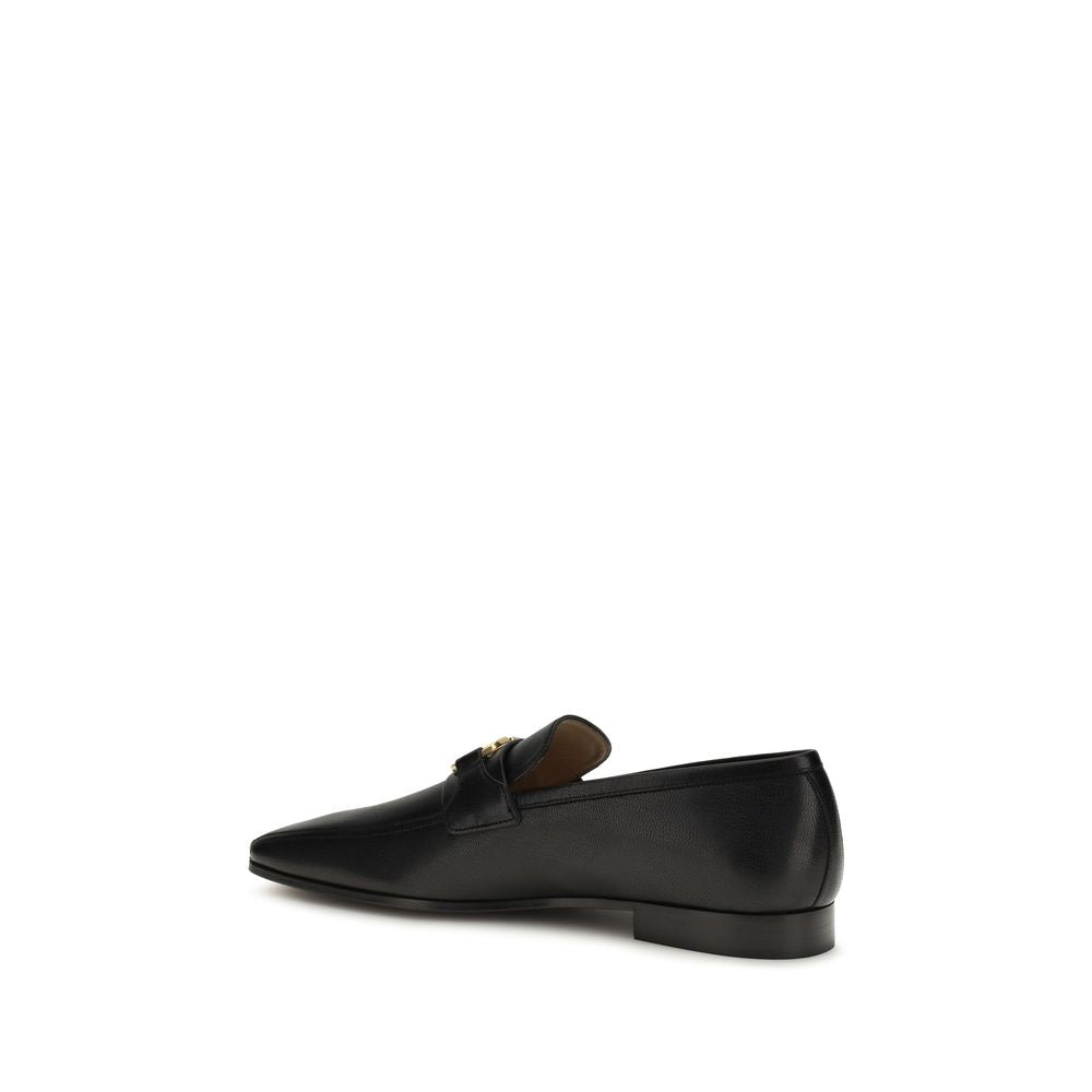 Valentino Garavani Black Goatskin Slip-On Loafers