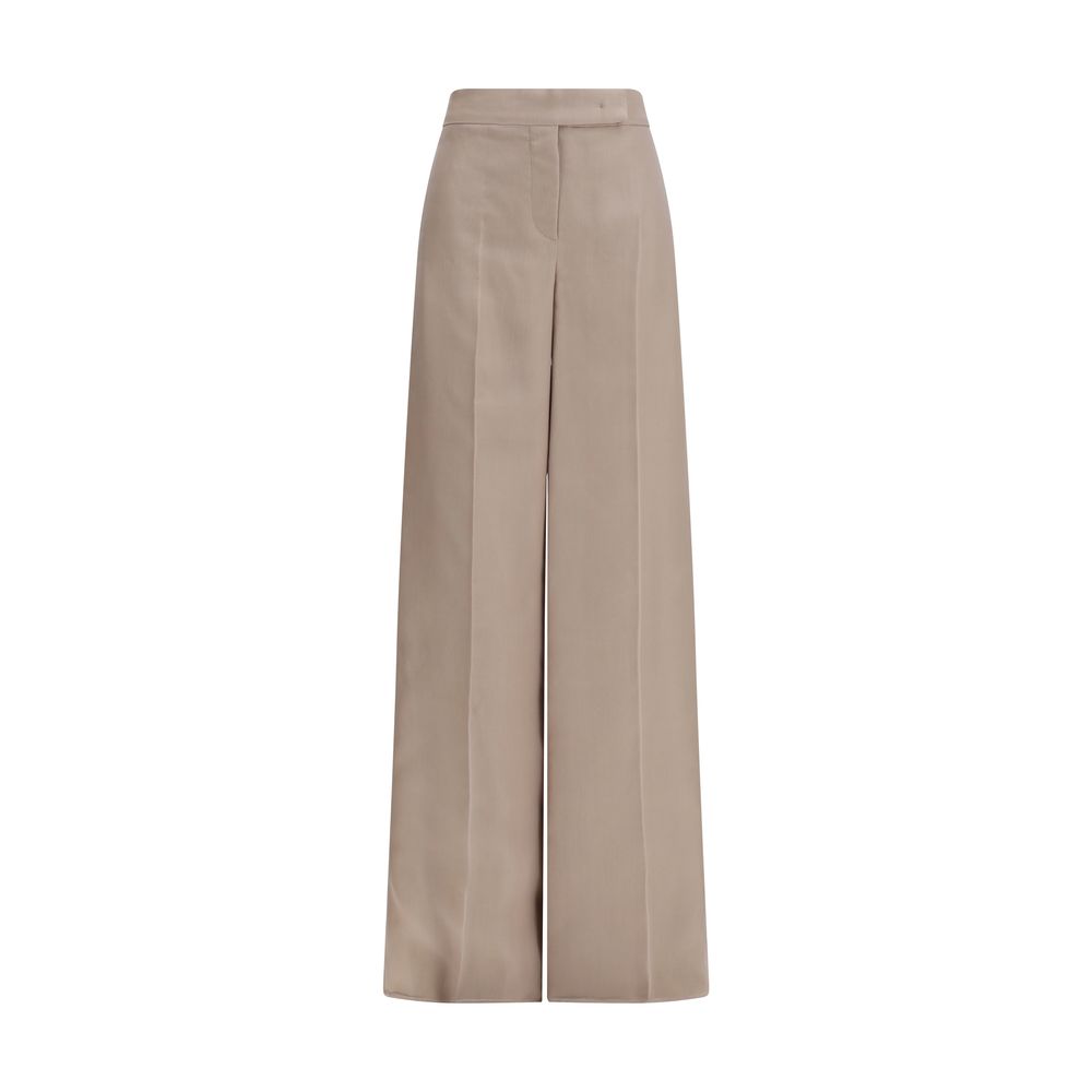 Max Mara Beige Silk Casual Pants