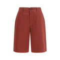 Brunello Cucinelli Red Cotton Bermuda Shorts