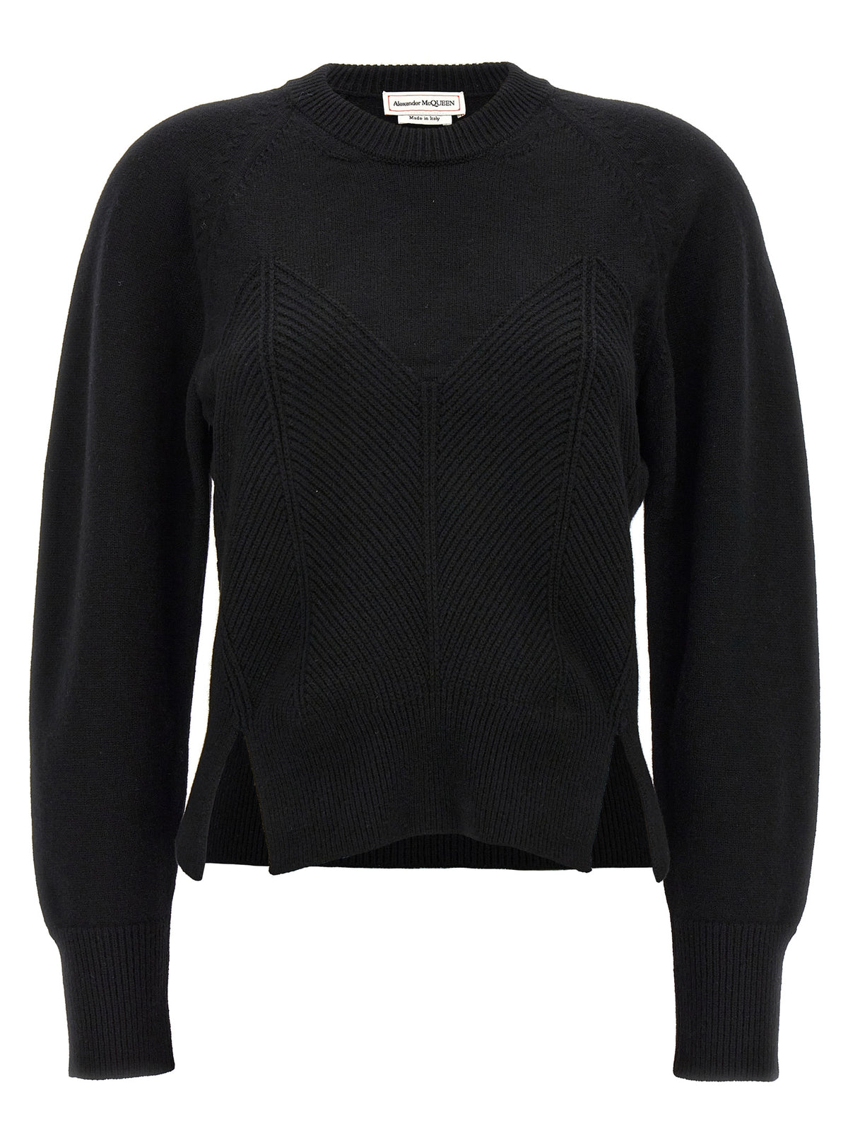 Alexander McQueen Black Wool Cardigan
