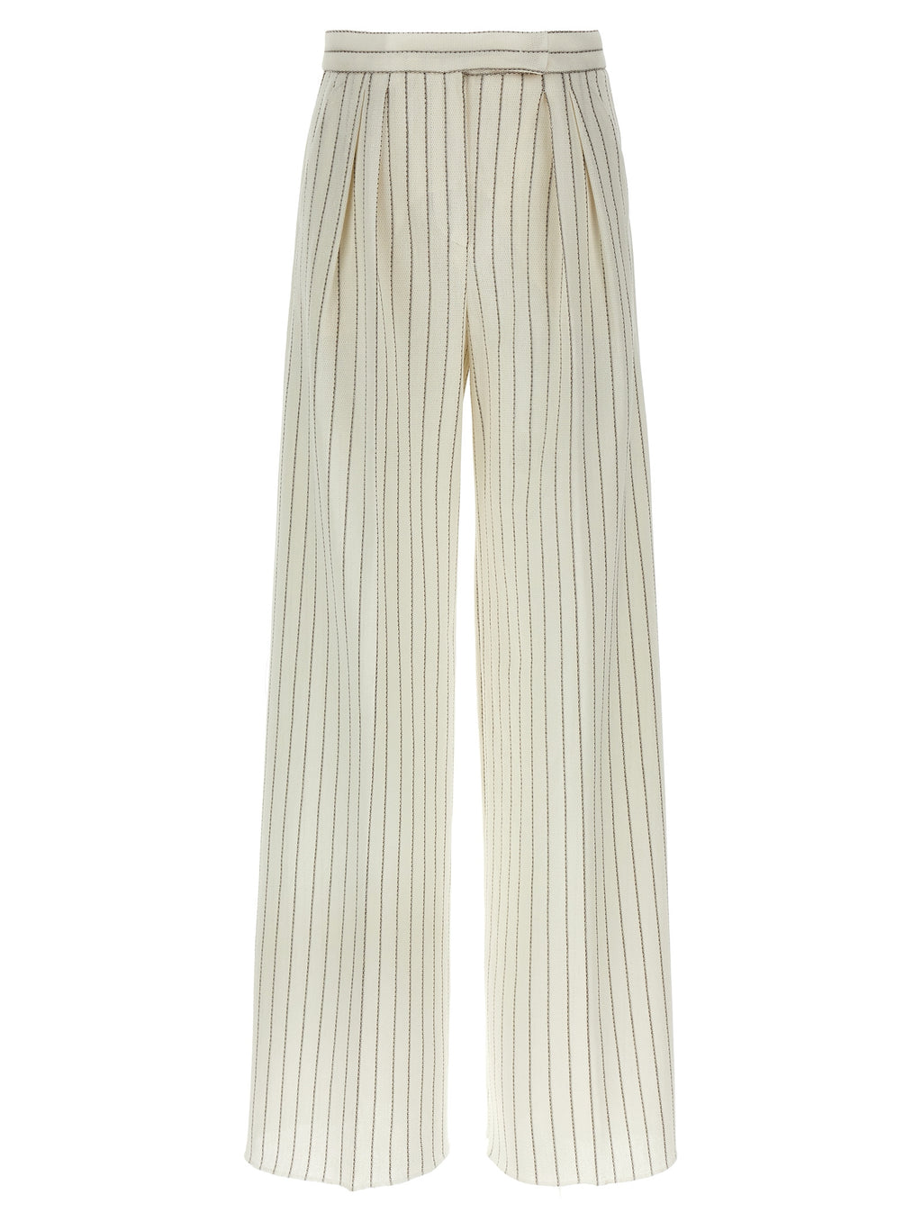 Max Mara White Cotton Casual Pants