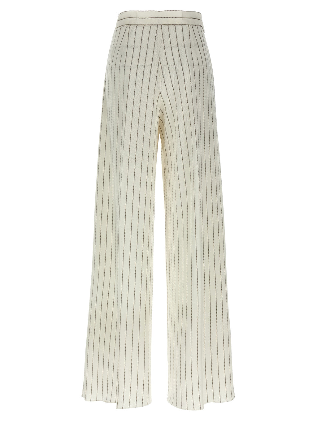 Max Mara White Cotton Casual Pants