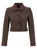 Max Mara Brown Cotton Blazer