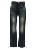 Alexander McQueen Blue Cotton Jeans Denim