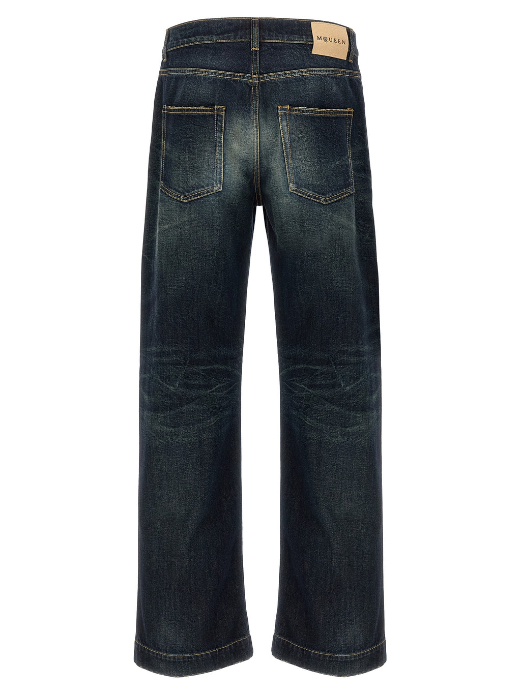 Alexander McQueen Blue Cotton Jeans Denim
