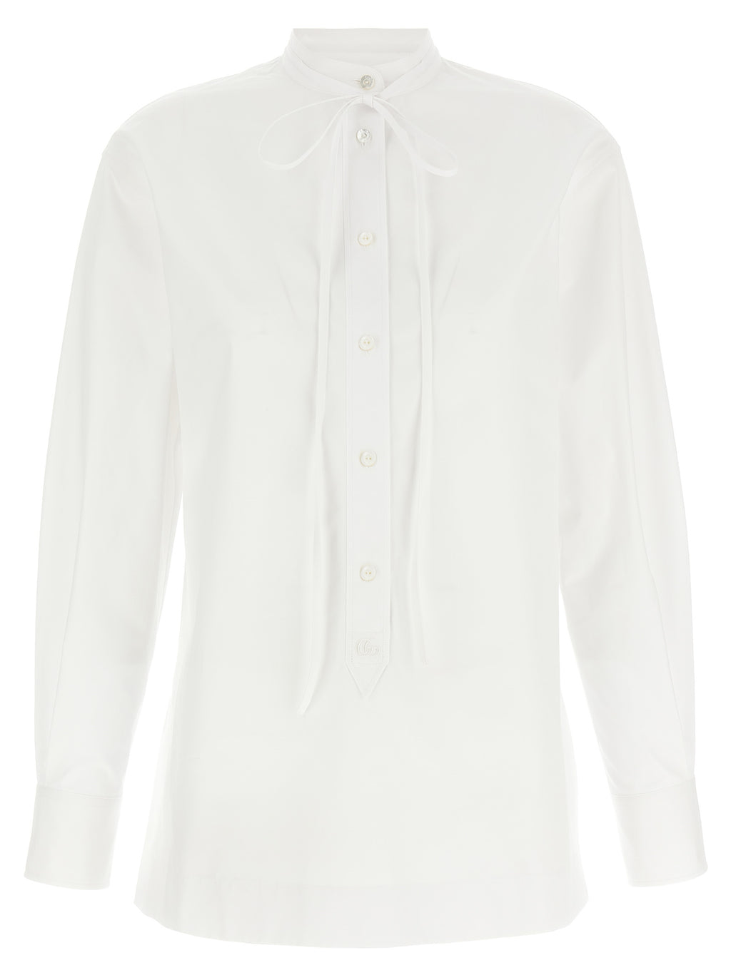 Gucci White Cotton Blouse