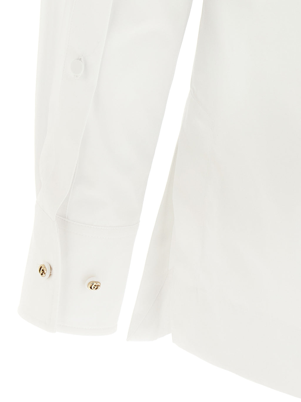 Gucci White Cotton Blouse