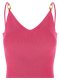 Versace Fuchsia Viscose Sleeveles T-Shirt