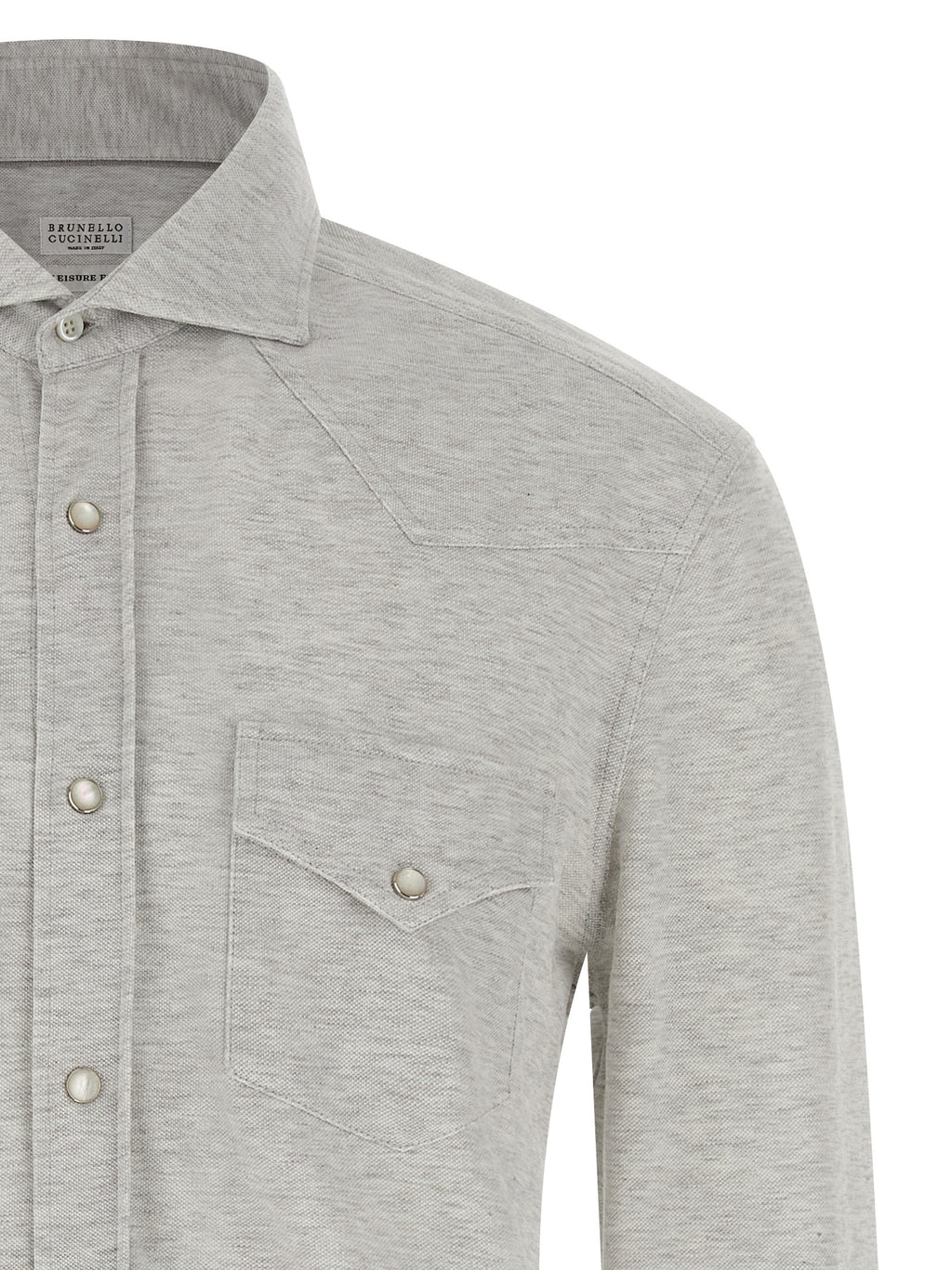 Brunello Cucinelli Gray Cotton Blouse