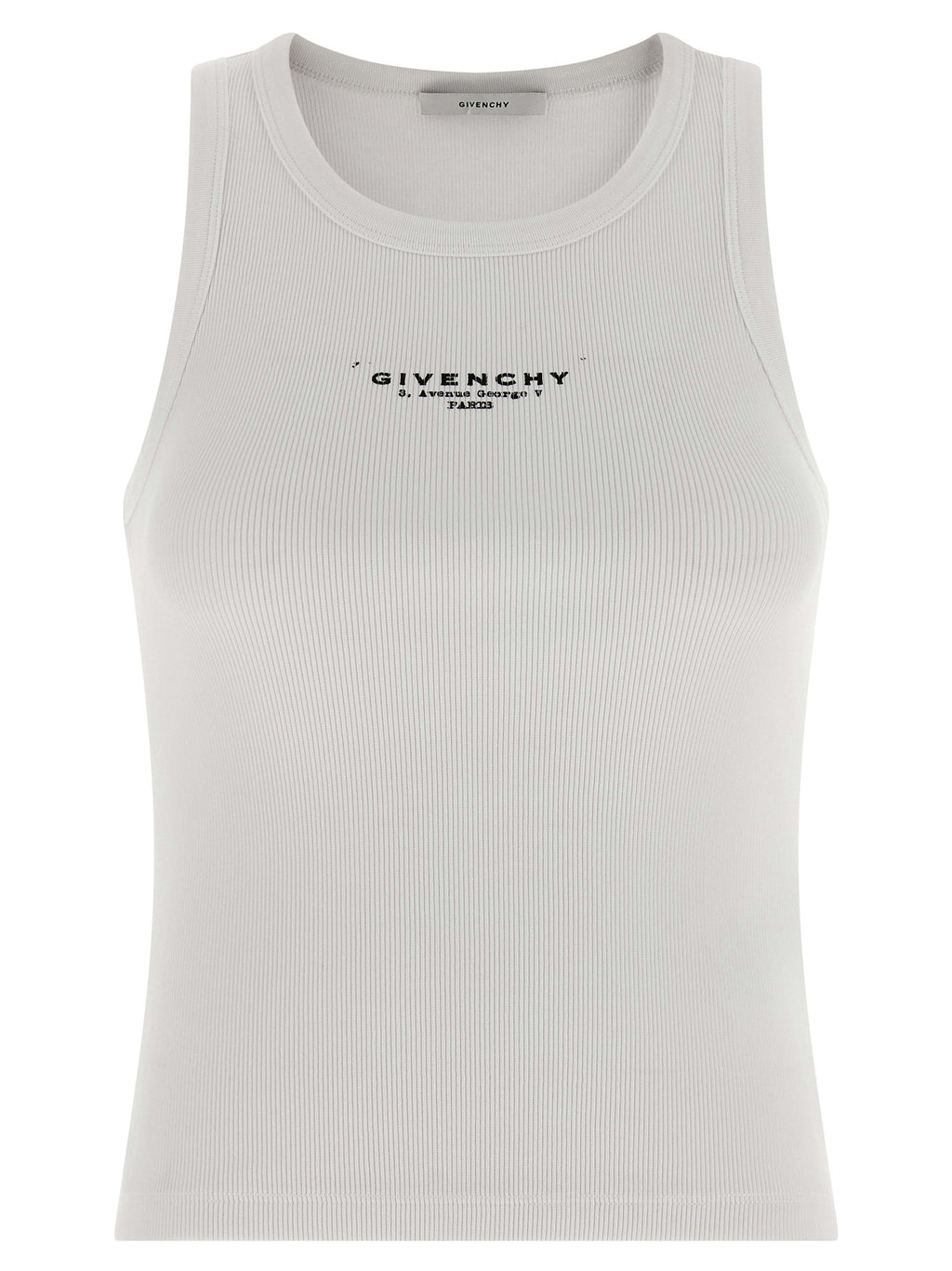 Givenchy White Cotton Sleeveles T-Shirt