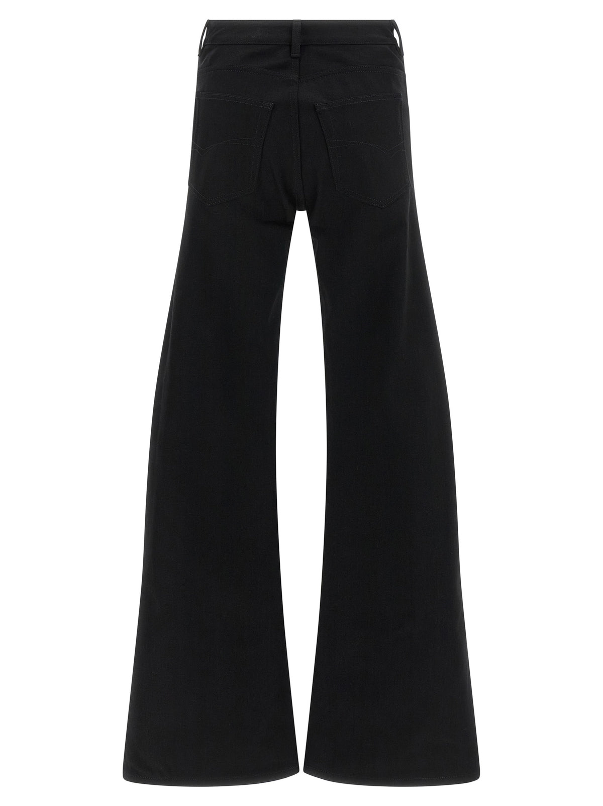 Balenciaga Black Cotton Flared Jeans