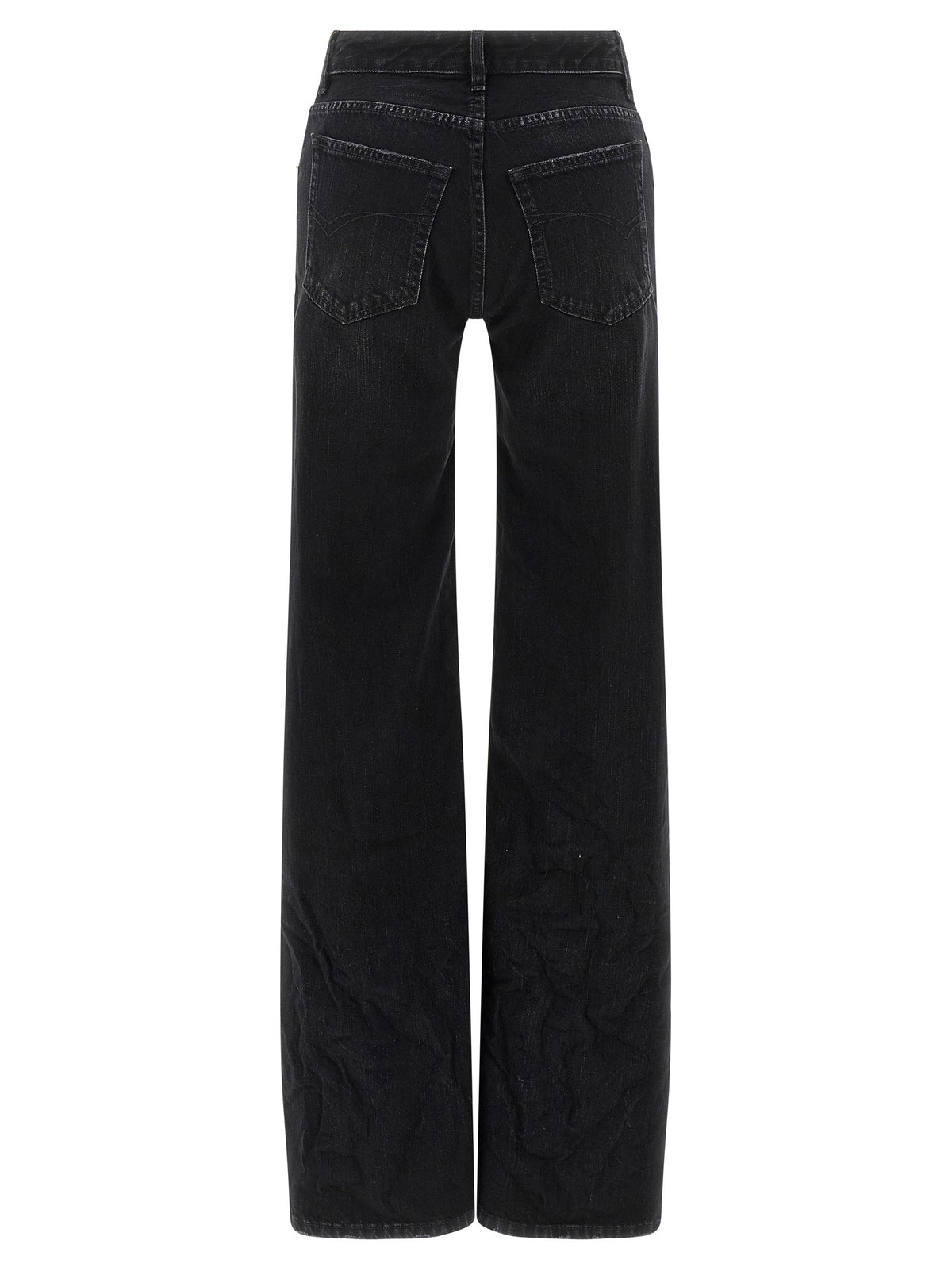 Balenciaga Black Cotton Flared Jeans