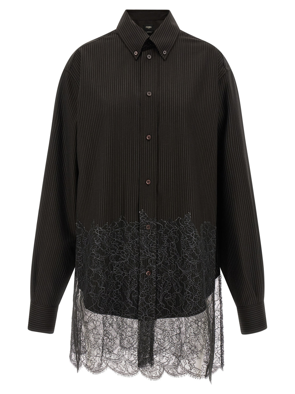 Fendi Brown Virgin Wool Blouse