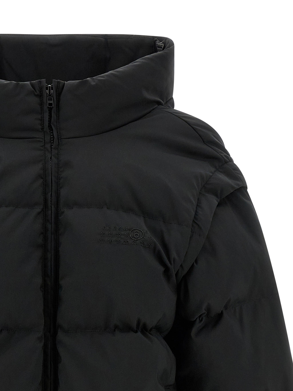 MM6 Maison Margiela Black Polyester Full-Length Jacket