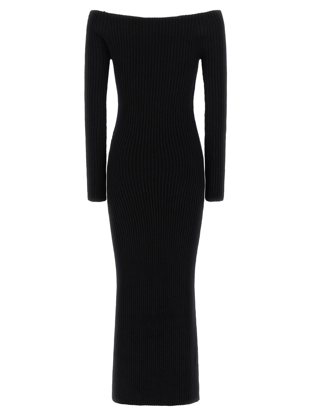 Max Mara Black Wool Long Dress