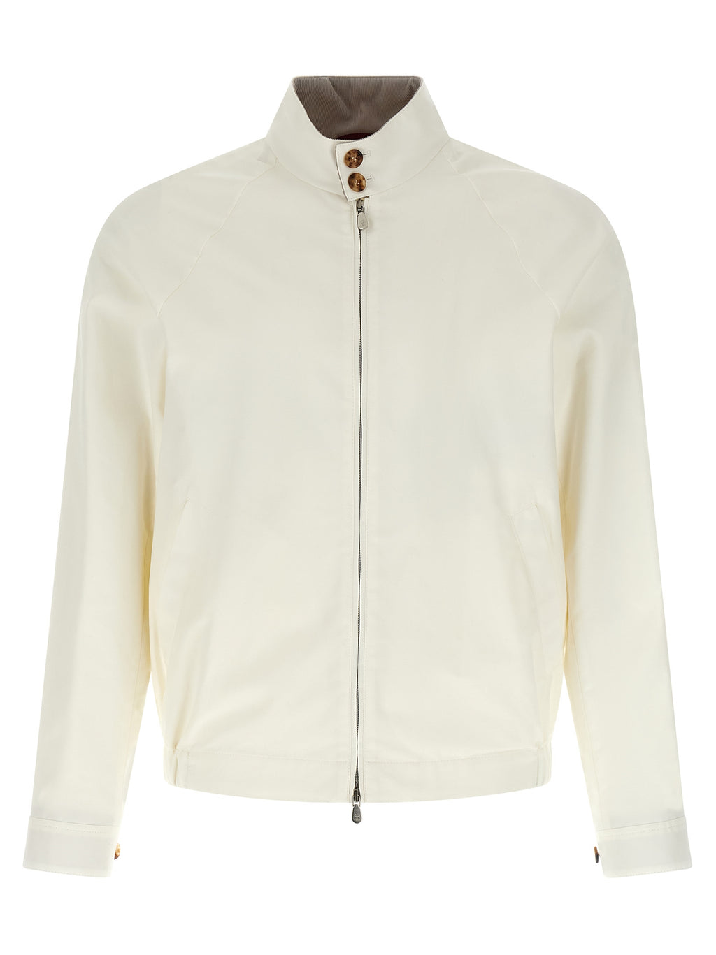 Brunello Cucinelli White Cotton Full-Length Jacket