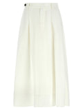 Brunello Cucinelli White Viscose Midi Skirt