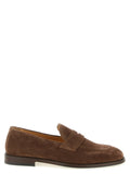 Brunello Cucinelli Brown Calfskin Slip-On Loafers