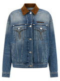 Versace Blue Cotton Denim Jacket