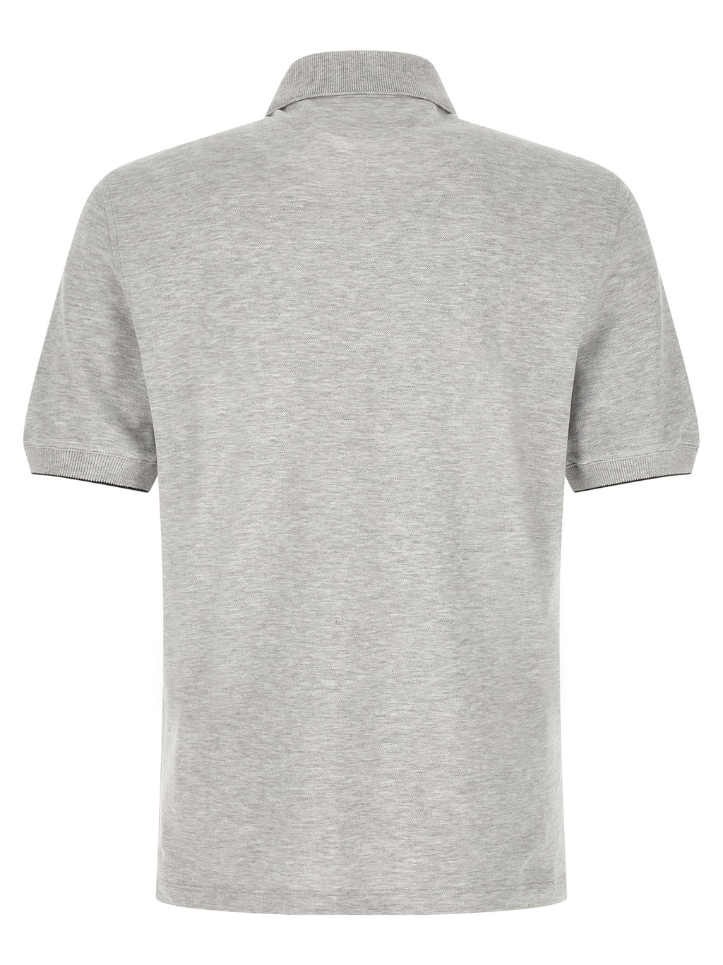 Brunello Cucinelli Gray Cotton Polo Shirt