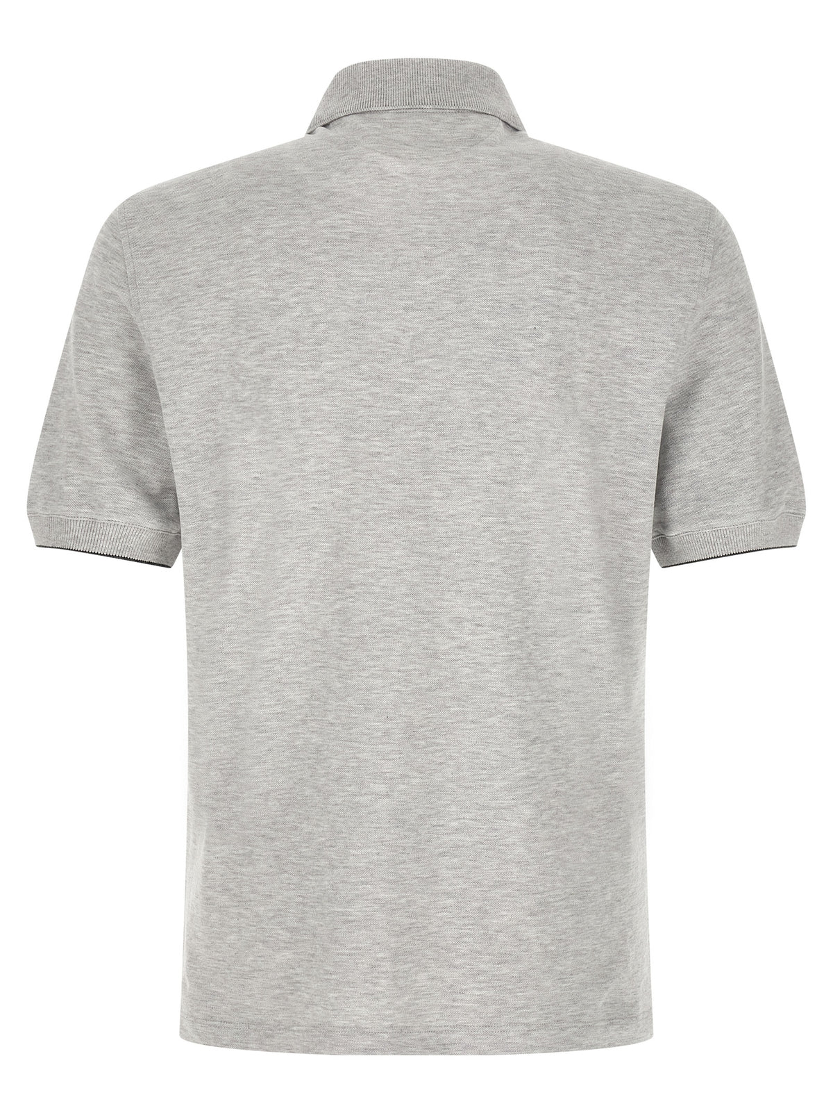 Brunello Cucinelli Gray Cotton Polo Shirt