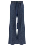 Valentino Garavani Blue Cotton Flared Jeans