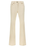 Valentino Garavani Beige Cotton Flared Jeans