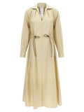 Max Mara Beige Cotton Long Dress