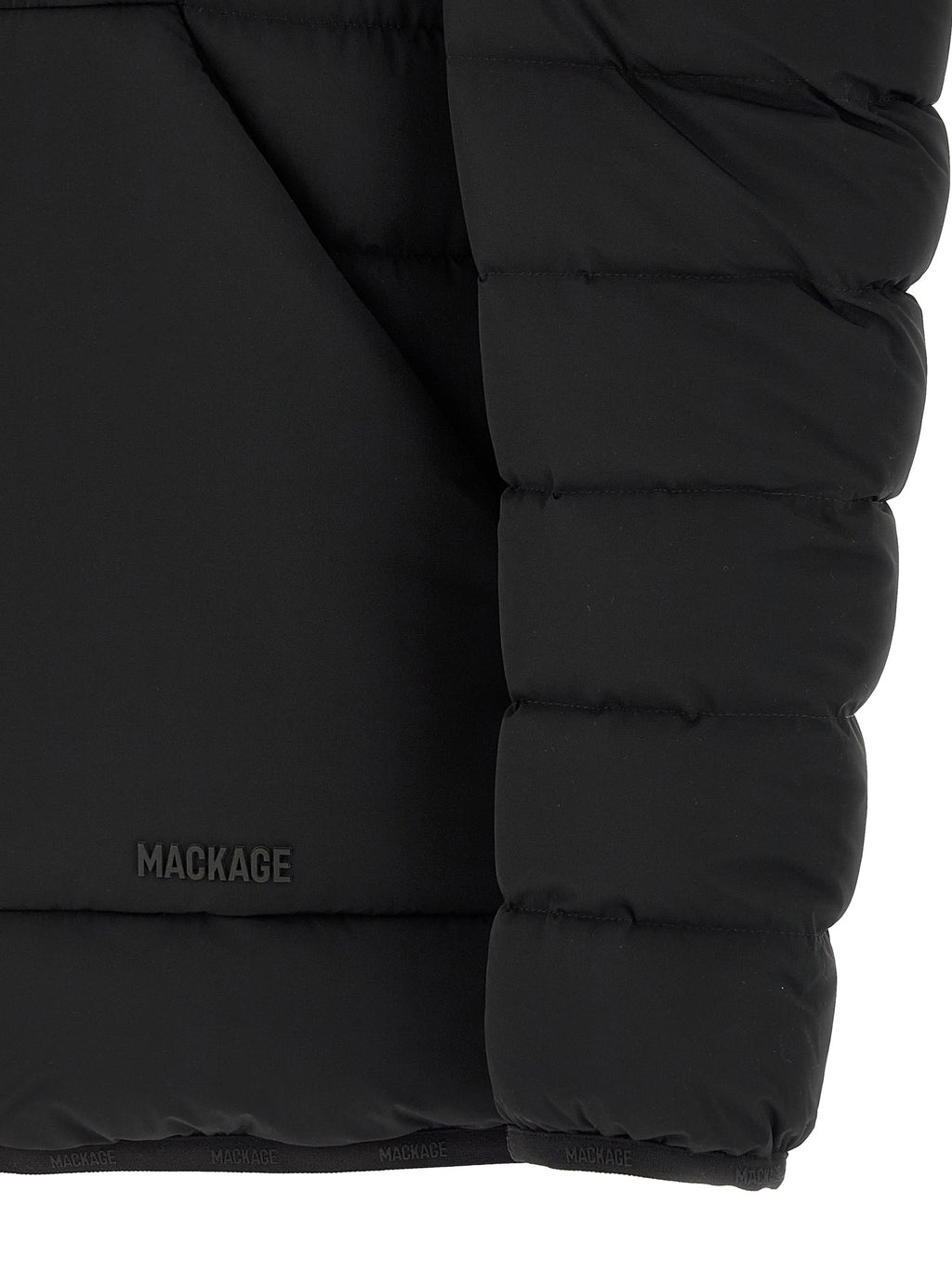 Mackage Black Nylon Full-Length Jacket