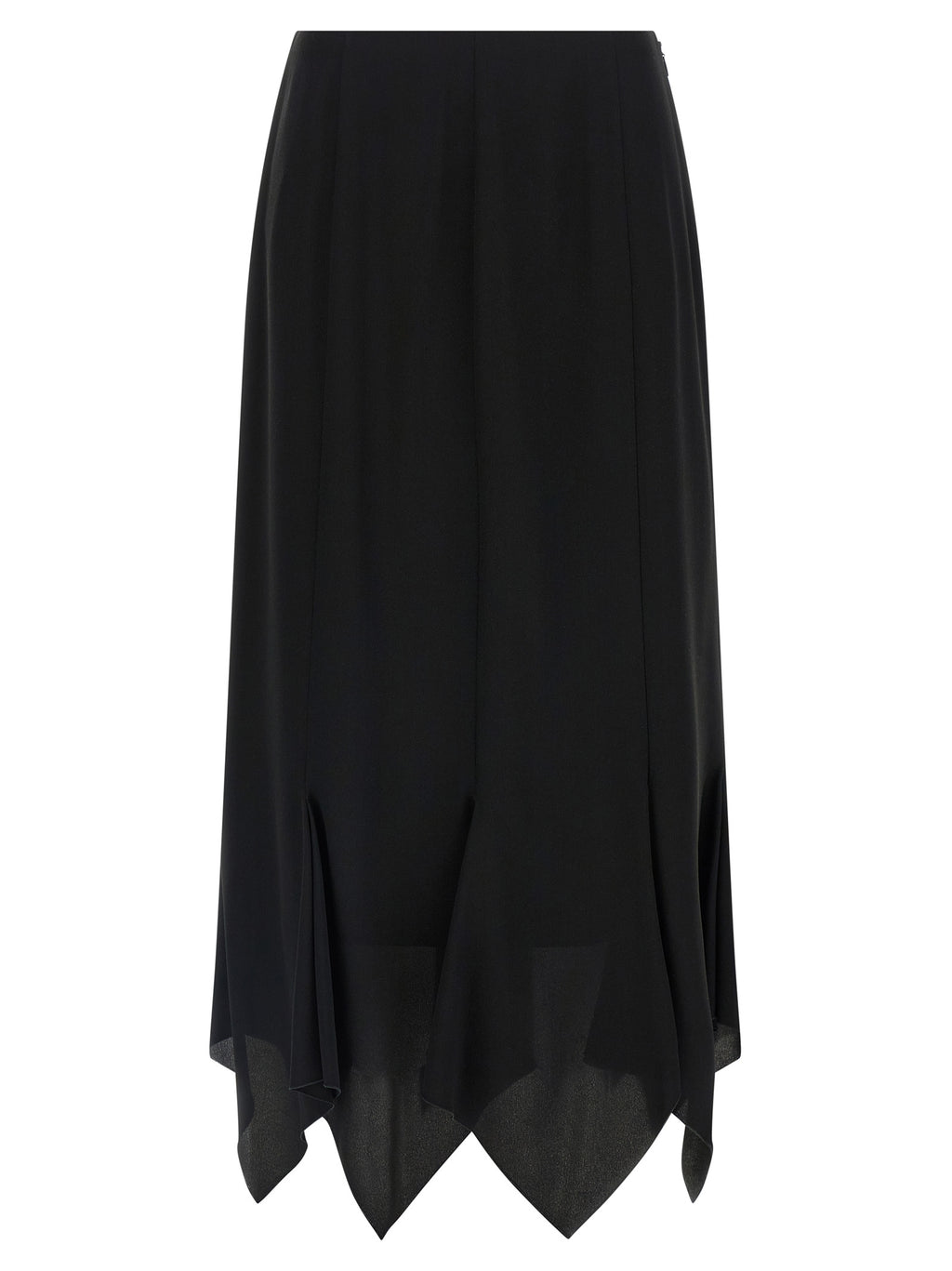 Valentino Garavani Black Silk Midi Skirt
