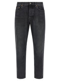 Saint Laurent Black Cotton Straight-Leg Jeans