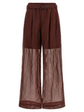 Brunello Cucinelli Bordeaux Cotton Flared Pants