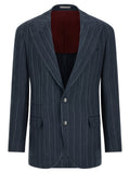 Brunello Cucinelli Blue Hemp Blazer