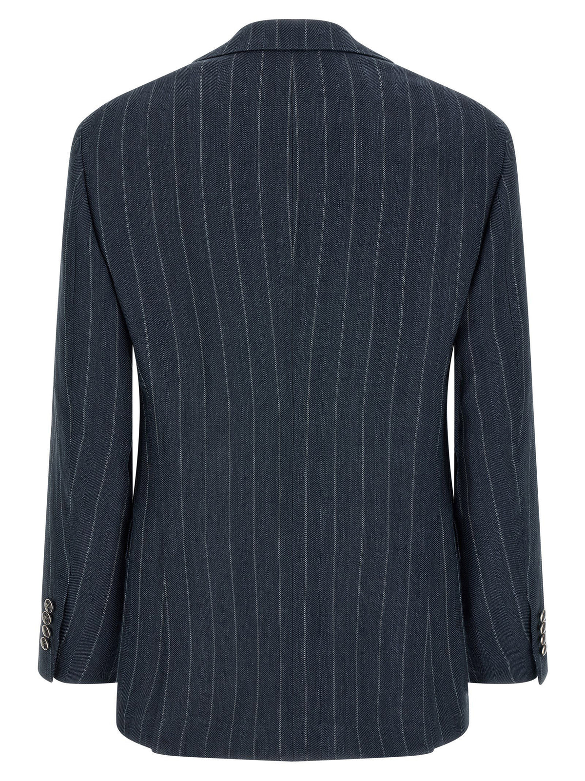 Brunello Cucinelli Blue Hemp Blazer