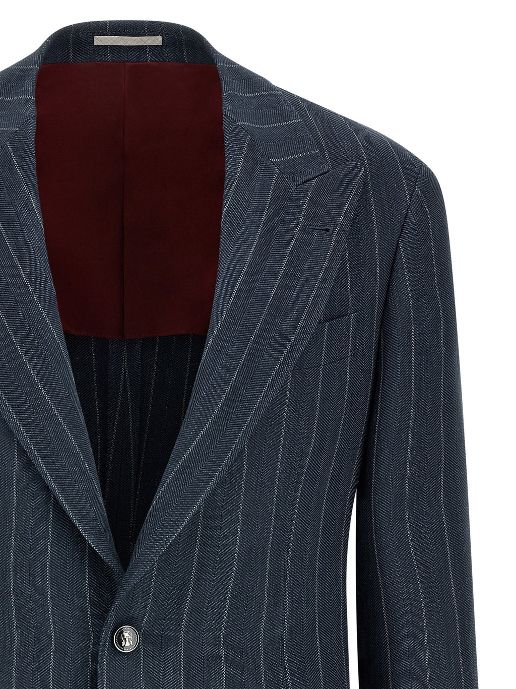 Brunello Cucinelli Blue Hemp Blazer