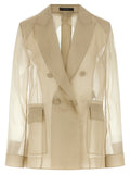 Max Mara Beige Silk Blazer