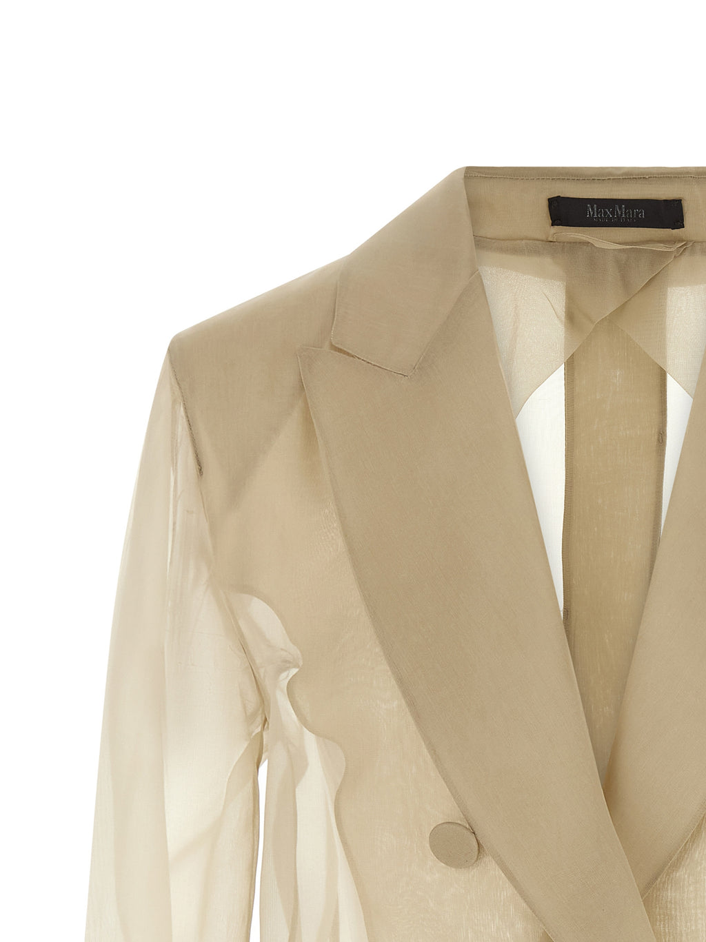 Max Mara Beige Silk Blazer