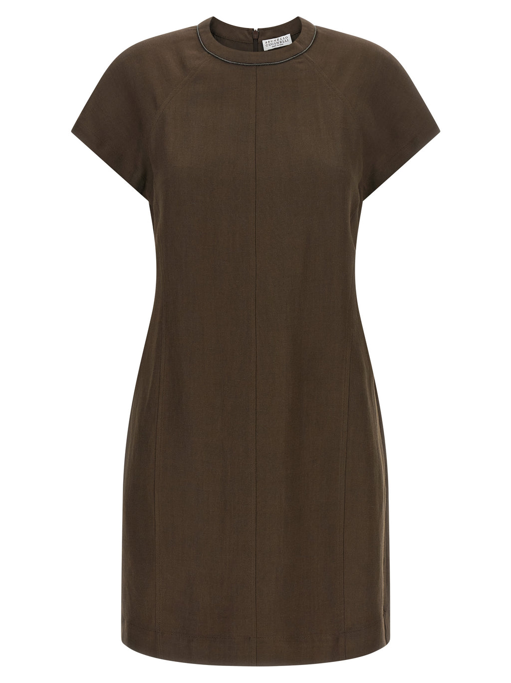 Brunello Cucinelli Brown Viscose Short Dress