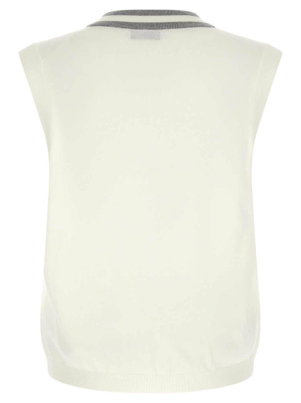 Brunello Cucinelli White Cotton Sweatshirt
