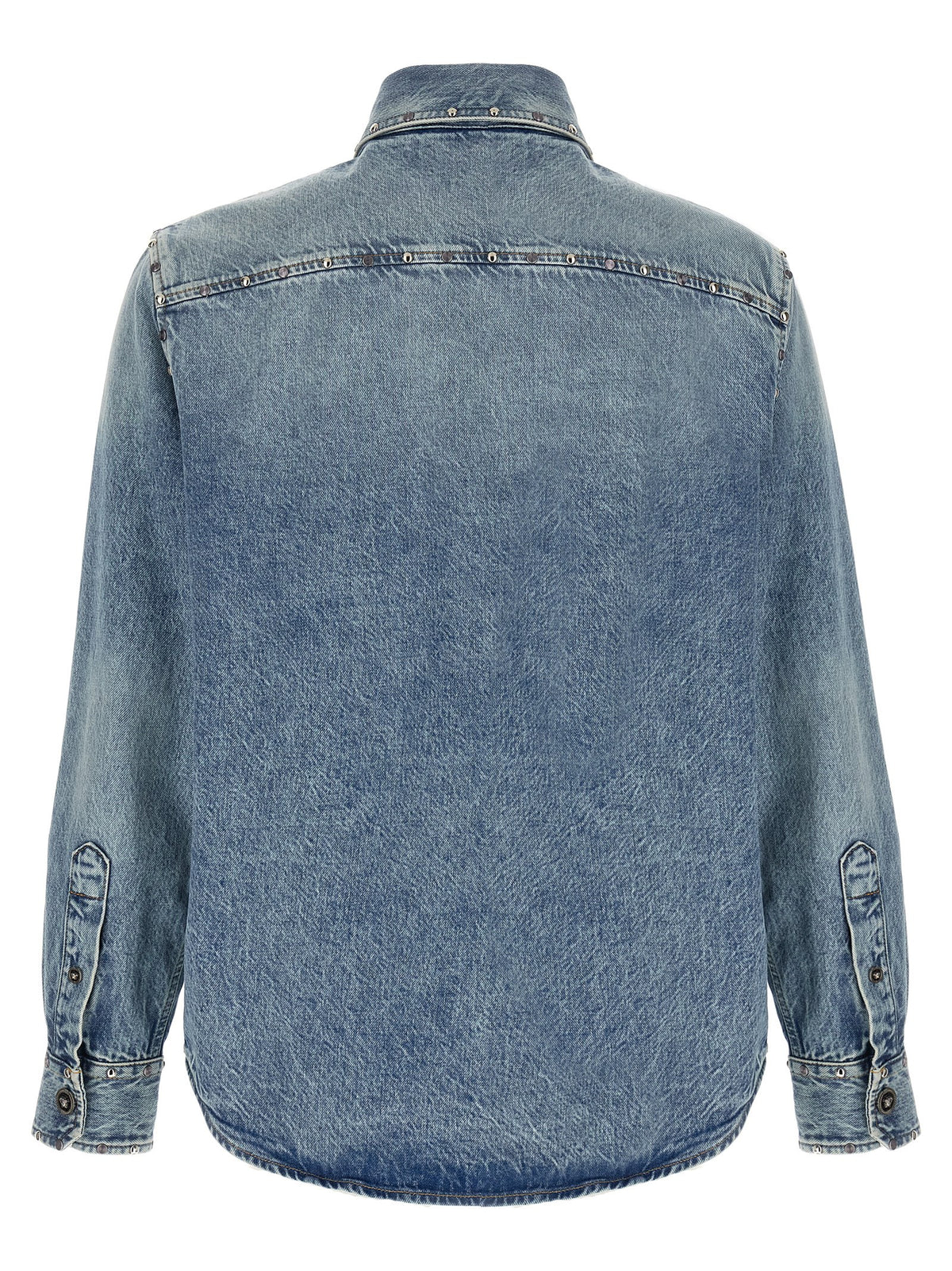 Versace Blue Cotton Blouse