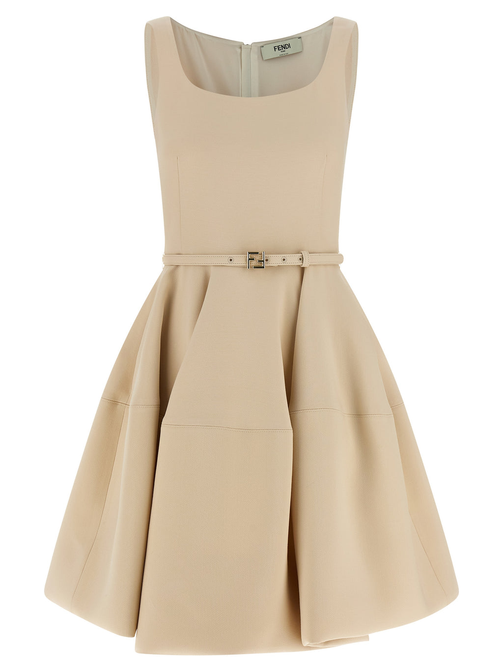 Fendi Multicolor Wool Short Dress