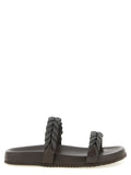Brunello Cucinelli Brown Leather Slides