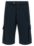 Brunello Cucinelli Blue Cotton Bermuda Shorts