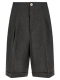 Jacquemus Gray Linen Bermuda Shorts
