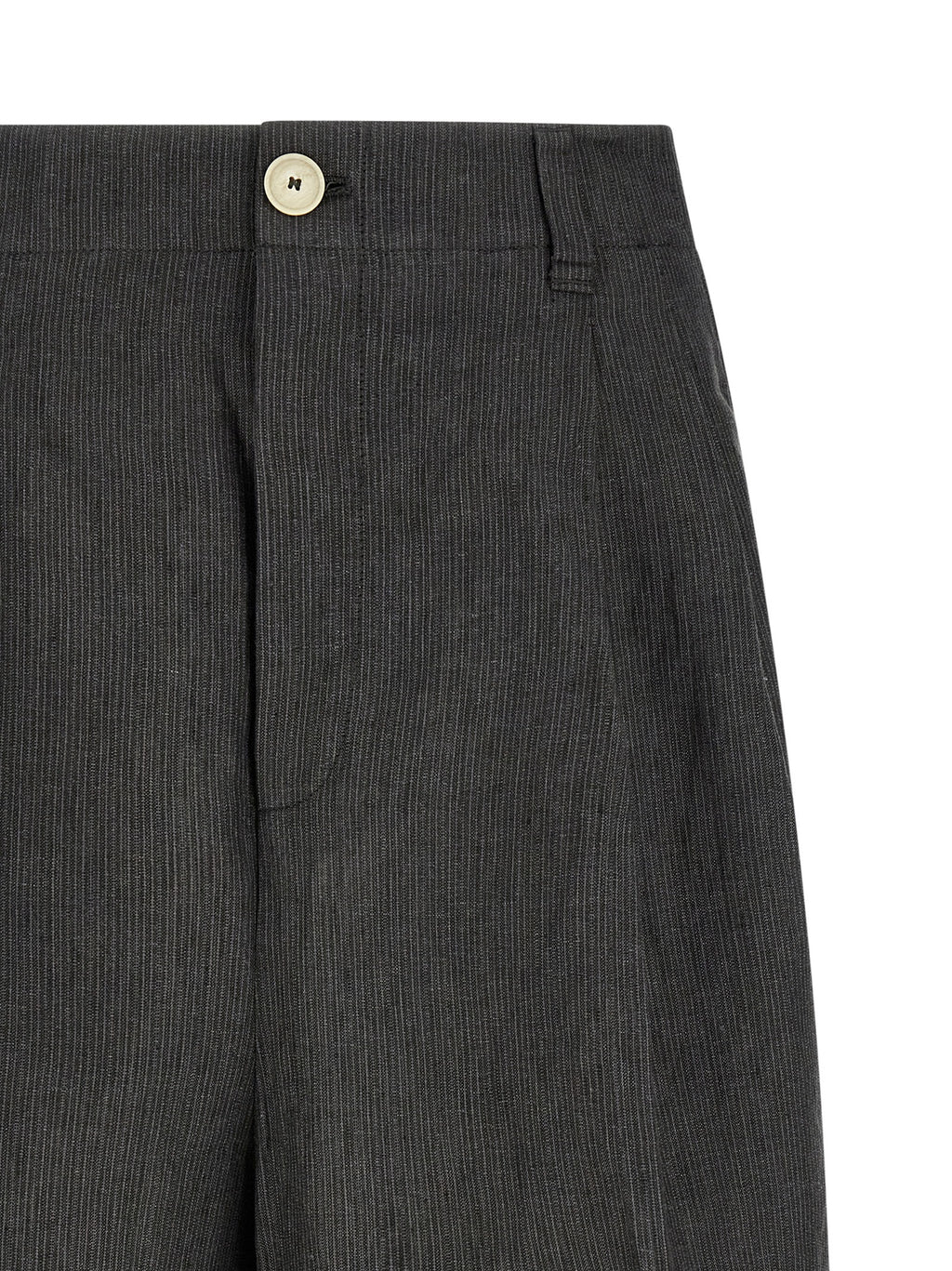 Jacquemus Gray Linen Bermuda Shorts