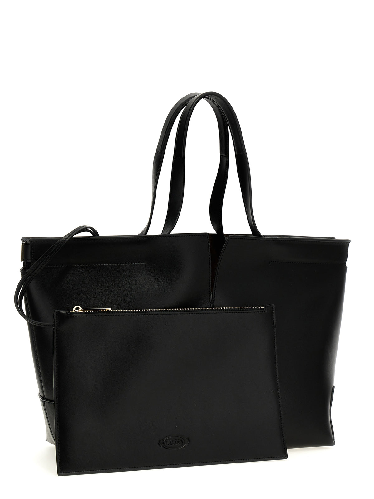 Tod's Black Calfskin Tote Bag